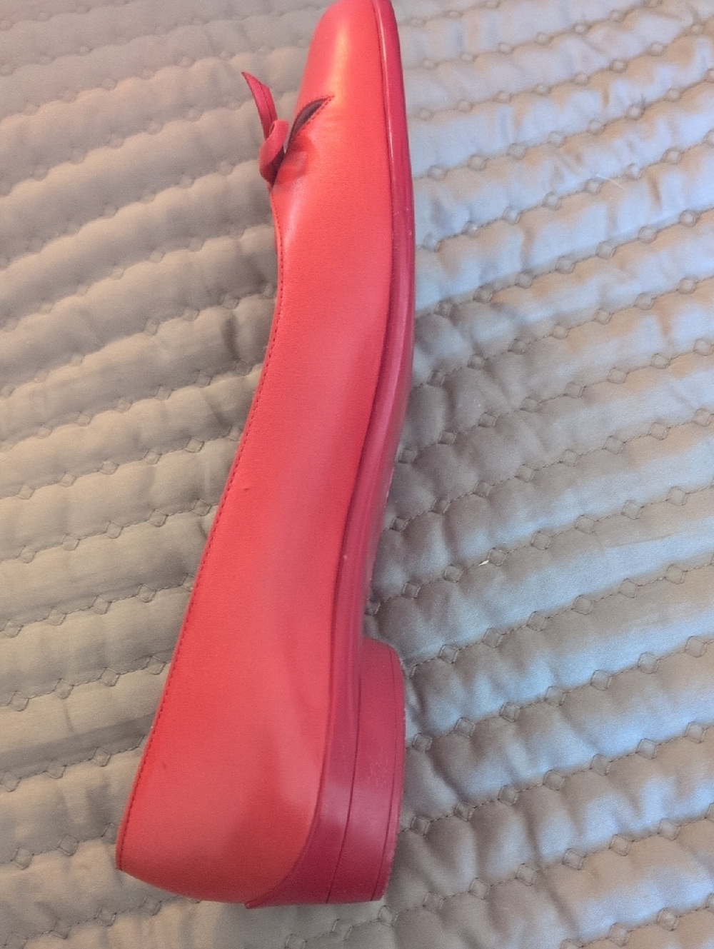 Salvatore Ferragamo Red Bow-Accent Women's Flats Made In Italy Sz 9 - Picture 12 of 16